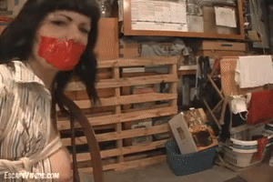 www.escapevideos.com - Stephanie Tape Gagged thumbnail